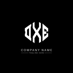 DXE letter logo design with polygon shape. DXE polygon logo monogram. DXE cube logo design. DXE hexagon vector logo template white and black colors. DXE monogram, DXE business and real estate logo. 