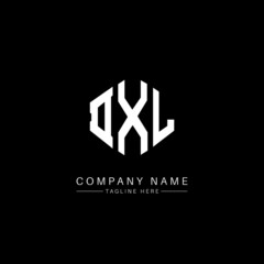 DXL letter logo design with polygon shape. DXL polygon logo monogram. DXL cube logo design. DXL hexagon vector logo template white and black colors. DXL monogram, DXL business and real estate logo. 