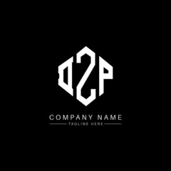 DZP letter logo design with polygon shape. DZP polygon logo monogram. DZP cube logo design. DZP hexagon vector logo template white and black colors. DZP monogram, DZP business and real estate logo. 