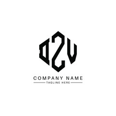 DZV letter logo design with polygon shape. DZV polygon logo monogram. DZV cube logo design. DZV hexagon vector logo template white and black colors. DZV monogram, DZV business and real estate logo. 
