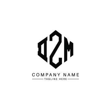 DZM letter logo design with polygon shape. DZM polygon logo monogram. DZM cube logo design. DZM hexagon vector logo template white and black colors. DZM monogram, DZM business and real estate logo. 