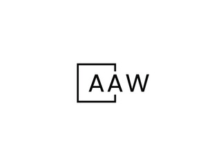 AAW letter initial logo design vector illustration