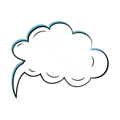 Isolated empty comic bubble chat