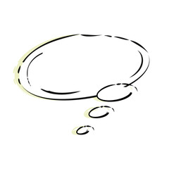 Isolated empty comic bubble chat
