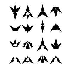 elegant collection of simple triangular logo shapes