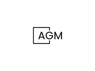 AGM Letter Initial Logo Design Vector Illustration