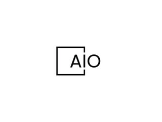 AIO Letter Initial Logo Design Vector Illustration