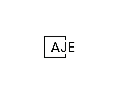 AJE Letter Initial Logo Design Vector Illustration