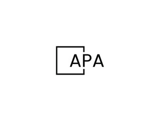 APA Letter Initial Logo Design Vector Illustration - obrazy, fototapety, plakaty