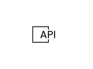 API Letter Initial Logo Design Vector Illustration