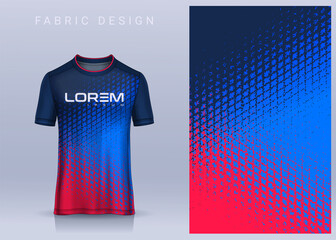 Fabric textile design for Sport t-shirt, Soccer jersey mockup for football club. uniform front view.