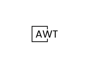 Fototapeta premium AWT Letter Initial Logo Design Vector Illustration