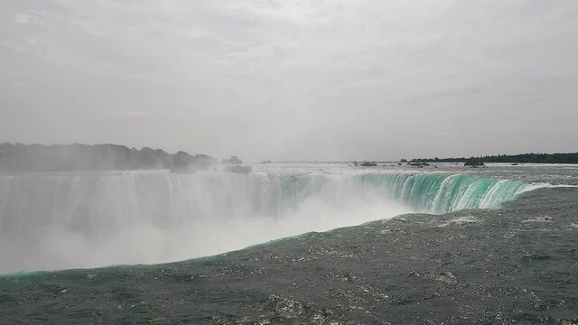 Horseshoe Falls in Niagara Falls from the Canadian side.