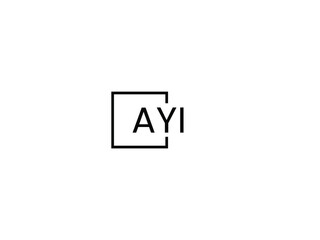 AYI Letter Initial Logo Design Vector Illustration