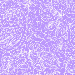 Paisley, Turkish cucumber oriental print, floral motifs abstract seamless pattern.