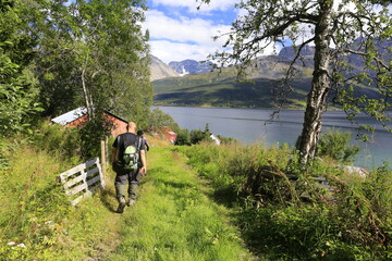 Mountain trip to Stordalsvatnet in Troms Northern Norway	,Norway,scandinavia,Europe