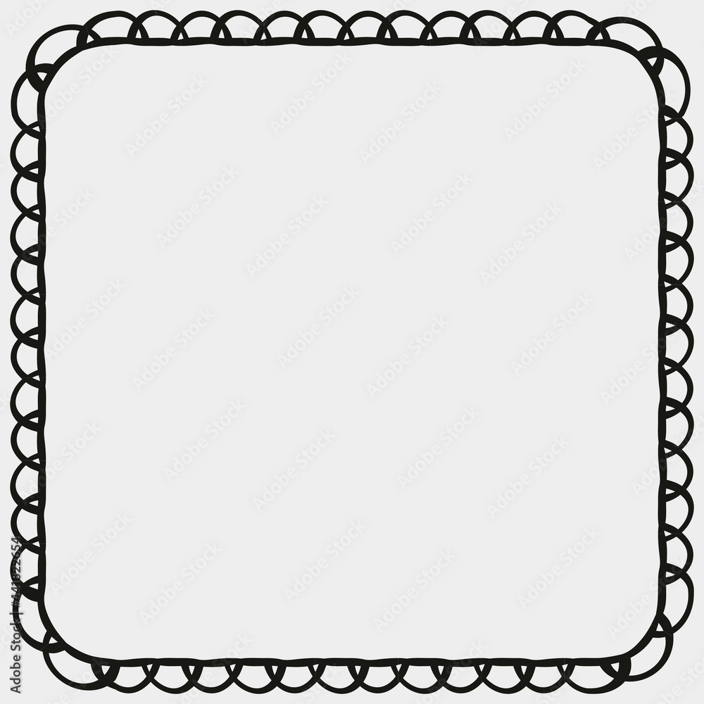 Aufkleber Doodles frame. Vector squares empty frame.