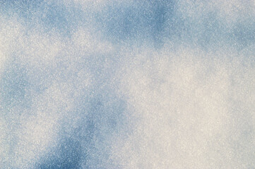 Winter snow. Snow texture Top view of the snow. Texture for design. Snowy white texture. Snowflakes. Frosty winter day.