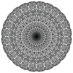 abstract figures forming a mandala on a white background for coloring, vector