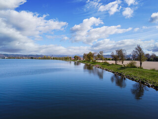 Danube River and its old waters are photographed in Bavaria 