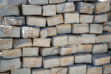 Dismantling of paving slabs in the city.