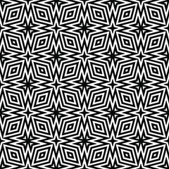  floral seamless pattern background.Geometric ornament for wallpapers and backgrounds. Black and white pattern.