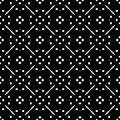  floral seamless pattern background.Geometric ornament for wallpapers and backgrounds. Black and white pattern.