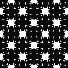 floral seamless pattern background.Geometric ornament for wallpapers and backgrounds. Black and white pattern. 