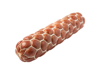 raw smoked sausage tied with a thin white rope