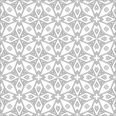 Vector geometric pattern. Repeating elements stylish background abstract ornament for wallpapers and backgrounds. Black and white colors