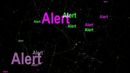 Alert text against abstract  background