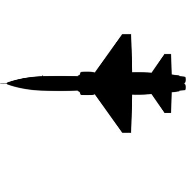 T-38 Talon is a twin-engine trainer from the US manufacturer for military pilots of the United States Air Force, US air force and NATO military jet realistic silhouette