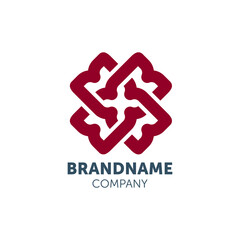 Ornamental logo design with geometry