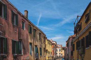 Fototapeta na wymiar Venetian houses in Venice, Italy