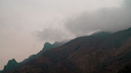 clouds over the mountains