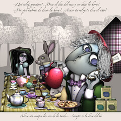 A mad tea party (Alice in Wonderland)