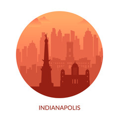 Obraz premium Indianapolis, USA famous city scape background.