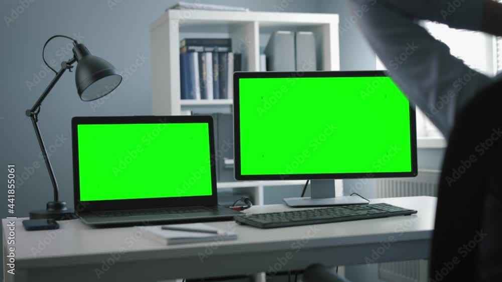 Poster computers with chroma key screens