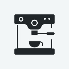 Coffee machine vector icon illustration sign 