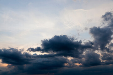 beautiful sky with clouds, a landscape in nature