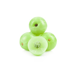 Indian gooseberry isolated on white background