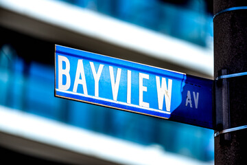 The Bayview Avenue sign