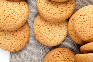 cookies baked with oatmeal and wheat flour