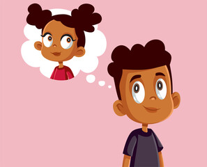 Little Boy Having a Love Crush at a Young Age