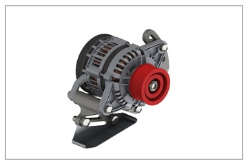 3d design of an alternator.