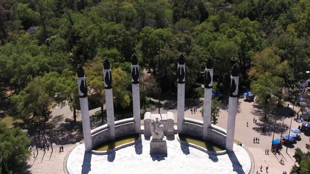 Aerial view of Chapultepec Park and Castle in Mexico city	