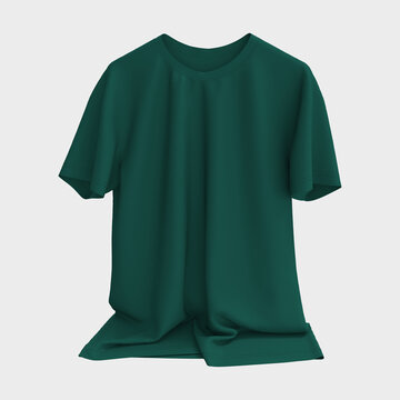 men's short-sleeve raglan t-shirt mockup in front view, design presentation for print, 3d illustration, 3d rendering