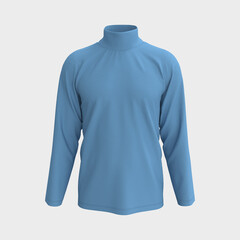 Fototapeta premium Long-sleeve turtleneck shirt, 3d rendering, 3d illustration