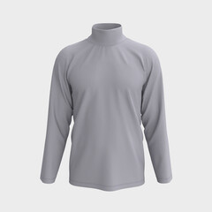Long-sleeve turtleneck shirt, 3d rendering, 3d illustration