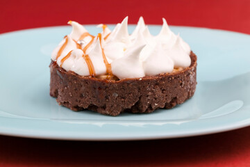 sweet dessert with tartlet and buttercream